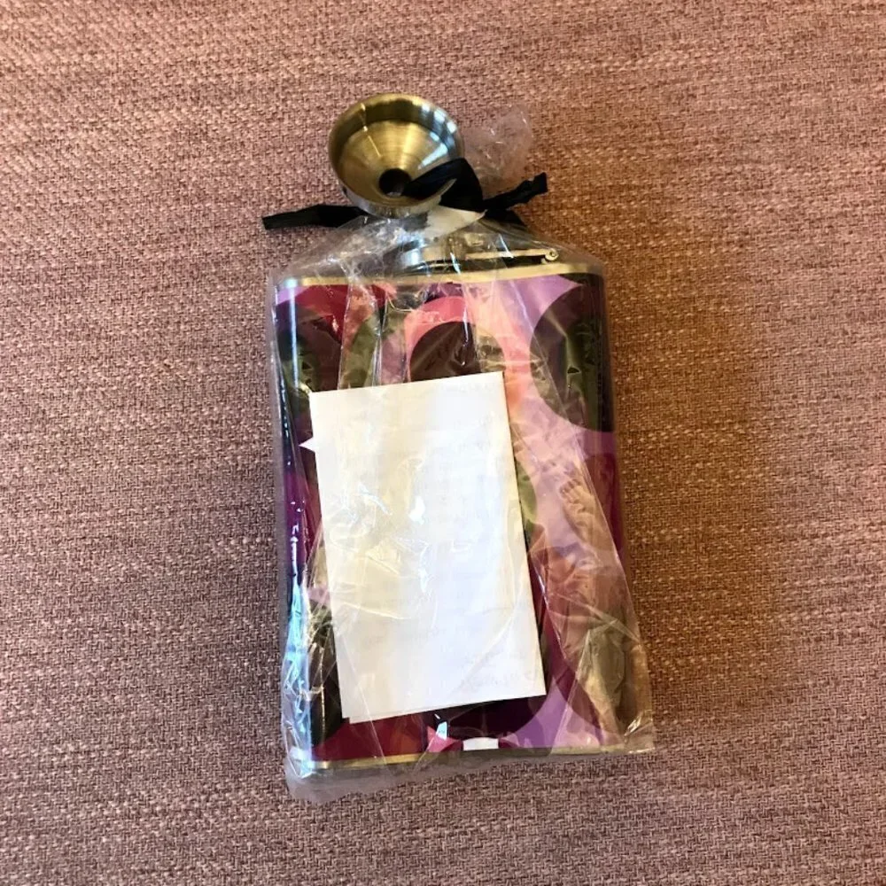 Customized Rhinestone Initial Flask Set - Picture 2 of 3